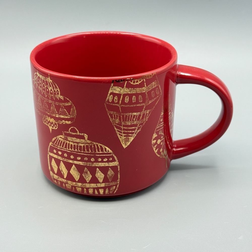 Starbucks Christmas Mug Red Gold‎ Ornaments Holiday Collectible 2015 Limited Ed